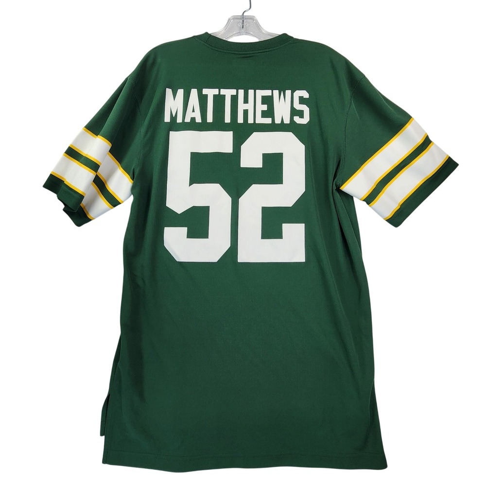 NFL Team Apparel Large Green Clay Matthews 52 Packers Jersey Shirt Football Fan